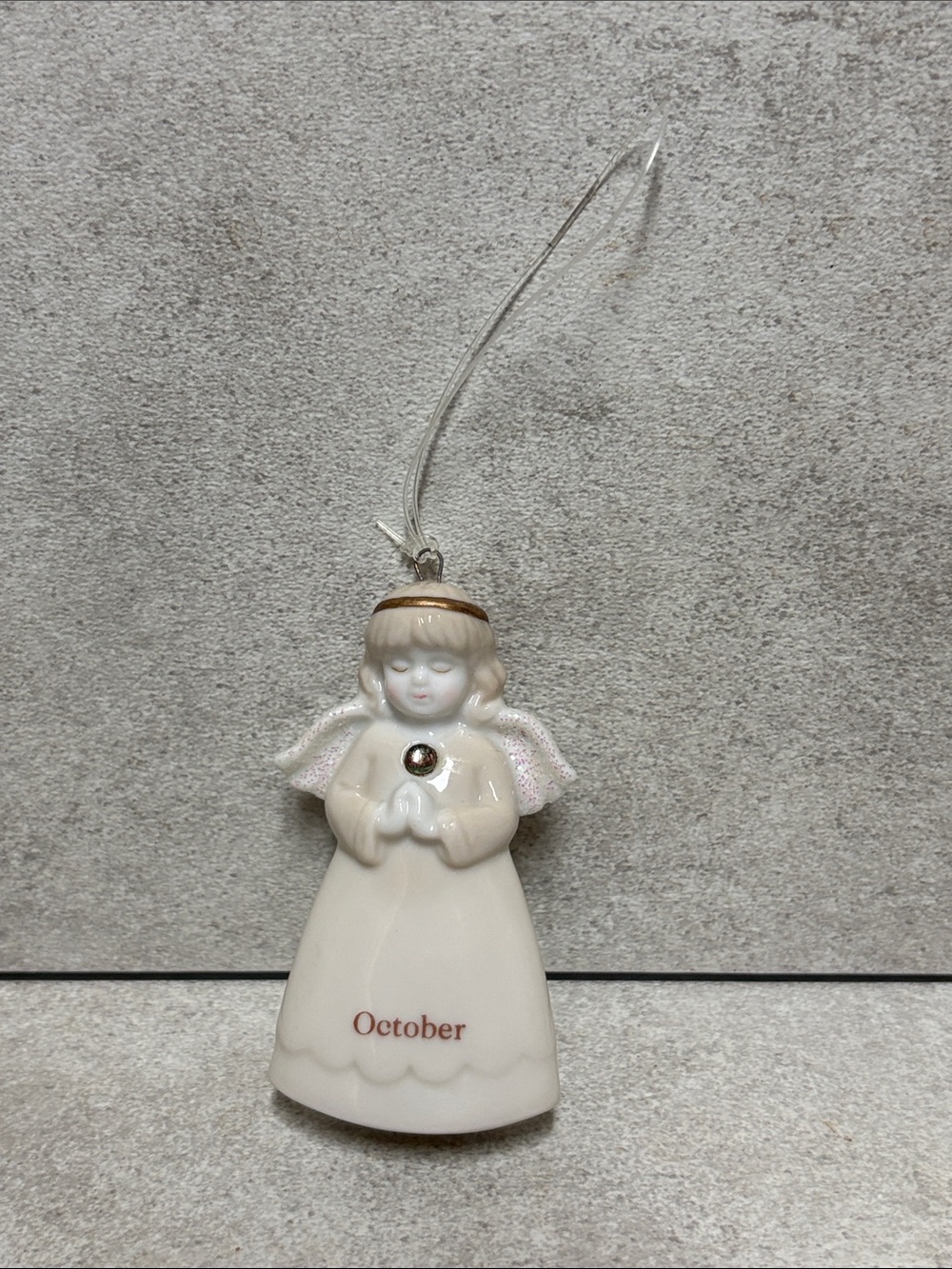 Ceramic October Angel Ornament